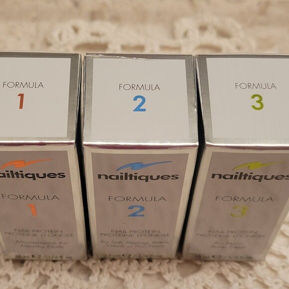 NAILTIQUES NAIL POLISH PROTEIN TREATMENT 1/2 OZ. SET OF 3 FORMULA 1, 2, 3 NEW! - Picture 5 of 8